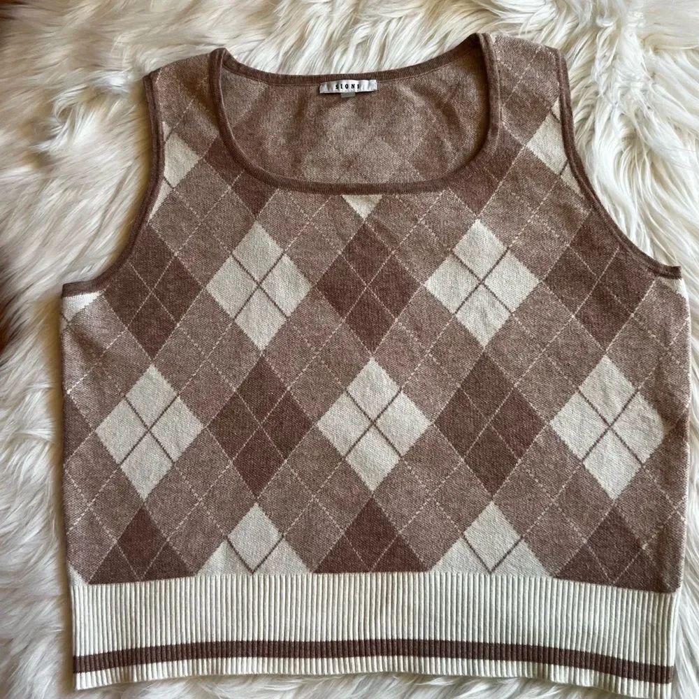 Sioni Plaid Sweater Vest Size XL Preppy Academia